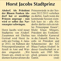 Horst Jabobs Stadtprinz